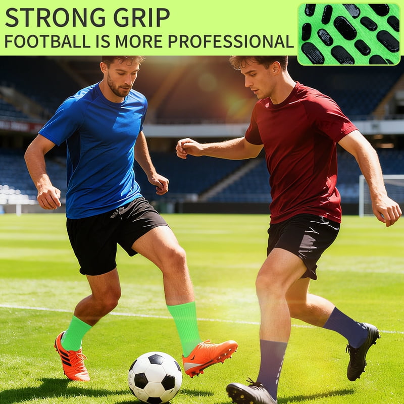 Men's Non Slip Grip Socks for Sports Gym Yoga and Dance - 10 Pairs, Size 9-11