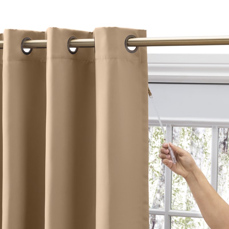 Blackout Patio Curtain Panel with Grommets - Heavyweight Thermal Insulated