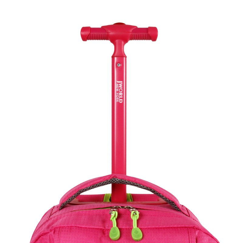 Kids' 18-Inch Rolling Backpack for School and Travel, Pink