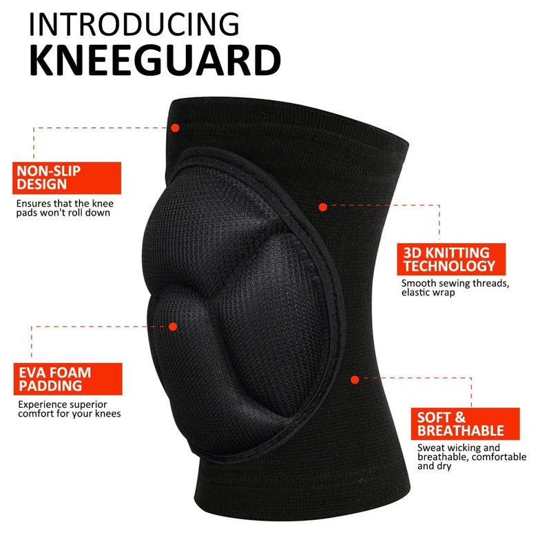 Protective Knee Pads for Men Women - Thick Elastic Sponge Support for Garden, Sports, Climbing, Housework, Dancing, Volleyball