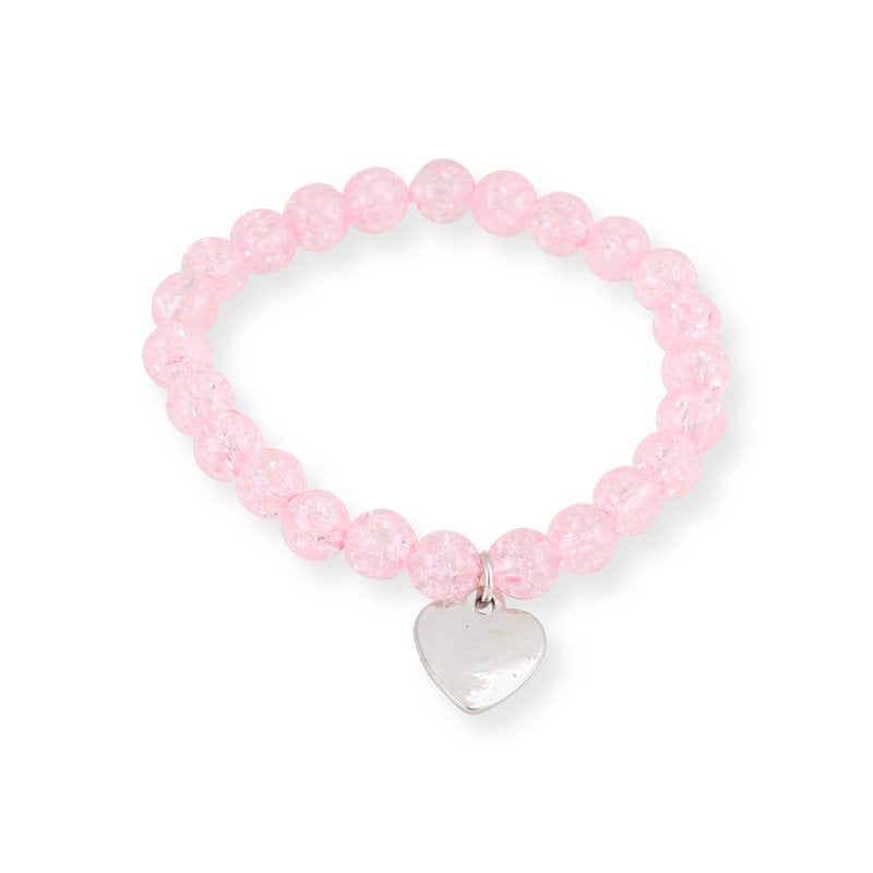 Justice LED Watch with Glitter Strap & 2-Piece Bracelet Set - Pink