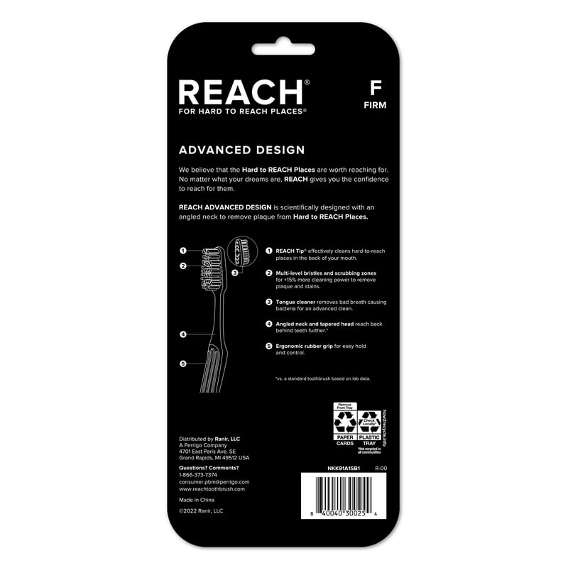 Multipack Angled Neck Toothbrush Set - Assorted Firm & Soft Bristles