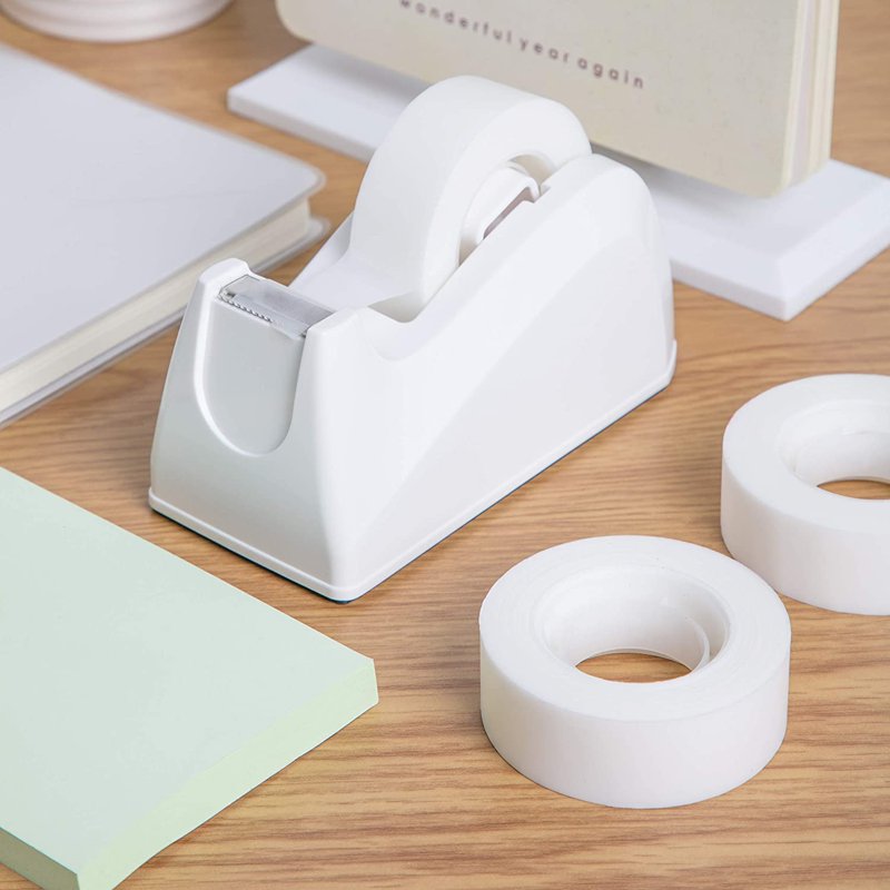 Invisible Tape with Dispenser Set - 16 Rolls, 0.75 Inch x 108 Feet, Clear, Writable, Office & School Use