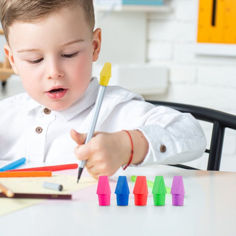Pencil Cap Erasers 50 Pack - Small Replacements for School & Office