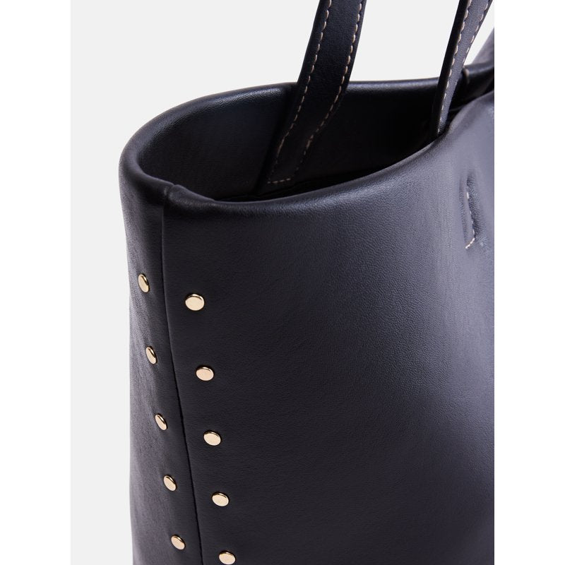 Stylish Large Tote Handbag with Grommet Detail and Recycled Lining