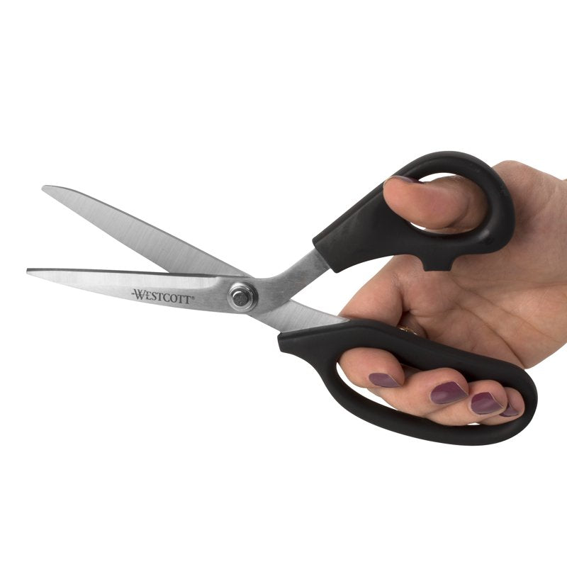 Multipurpose Scissors Set - 8 Inch Bent & 5 Inch Straight Stainless Steel, All-Purpose for Sewing, Office & Crafts, 2 Pieces