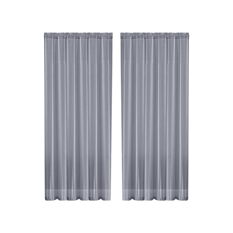 Light Filtering Polyester Window Curtain Panel with Rod Pocket for Living Room & Bedroom