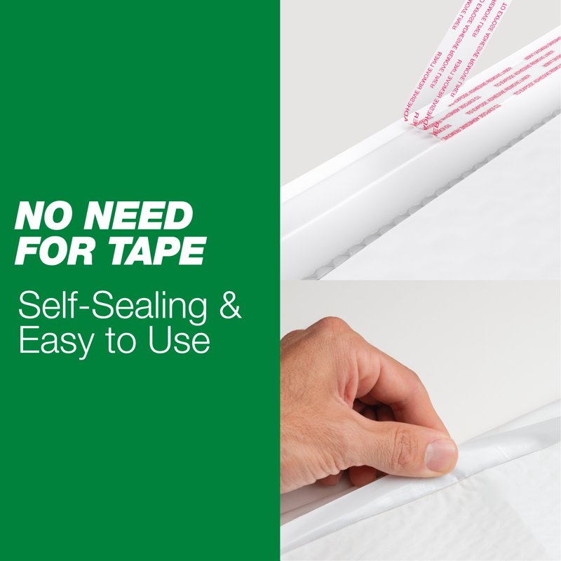 Self-Sealing Poly Bubble Mailers 6x9 White Pack of 8 - Water & Tear Resistant