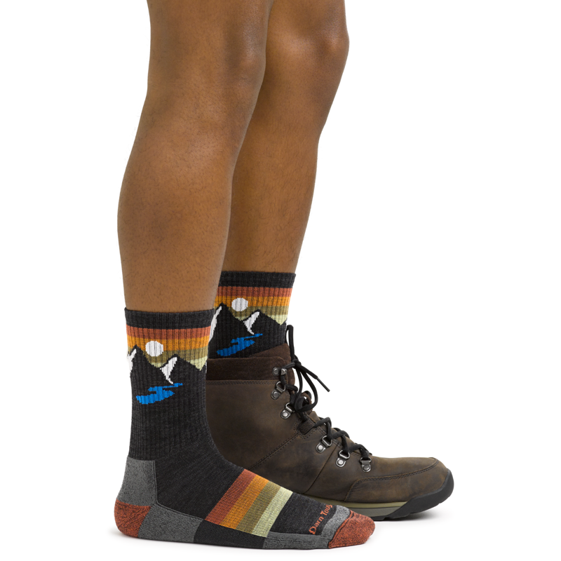 Lightweight Micro Crew Socks for Men - Merino Wool, Cushioned, Durable