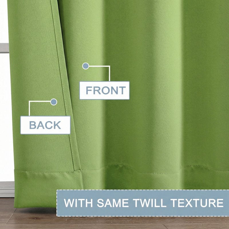 Blackout Curtains for Bedroom & Living Room - Thermal Insulated Room Darkening Drapes, 2 Panels