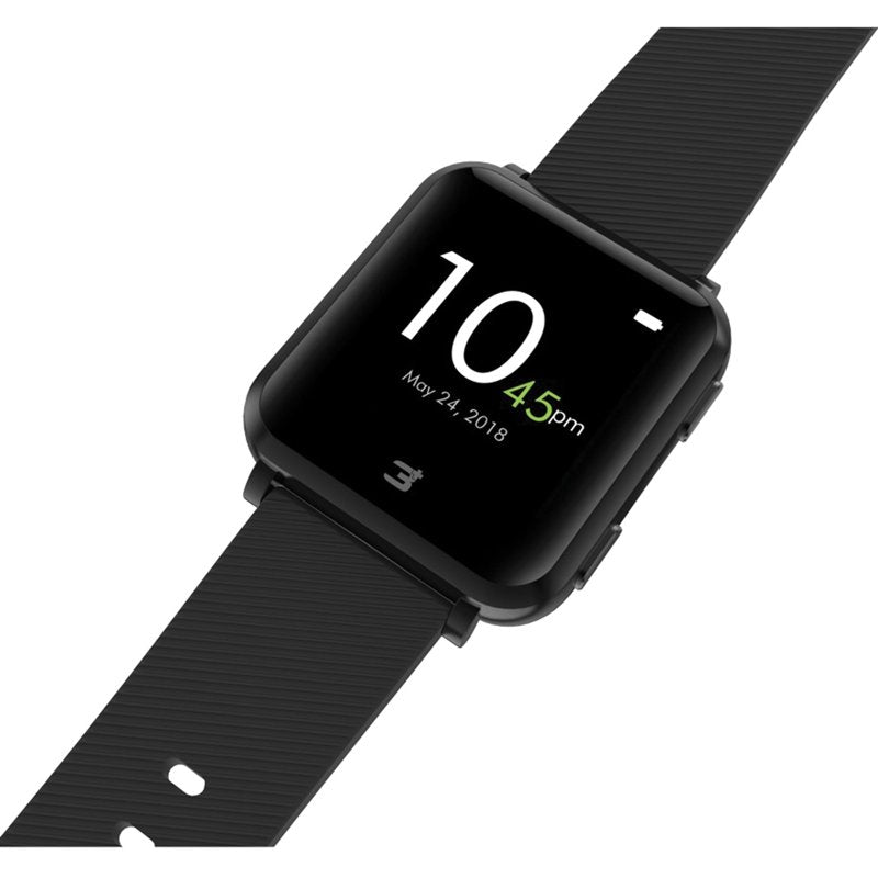 Smartwatch with Built-in GPS Heart Rate Monitor - 3Plus Vibe Plus Black