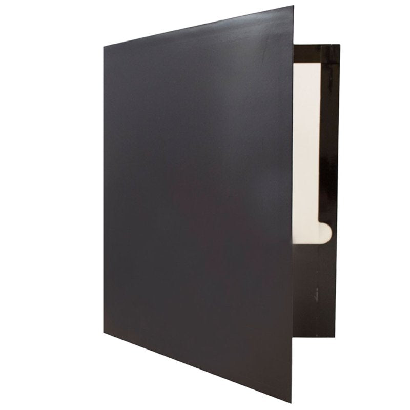 Black Two-Pocket Folder with Business Card Slot - Pack of 6