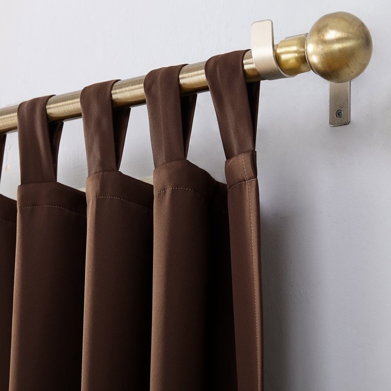 Blackout Curtain Panel with Tab Top Design - Energy Saving Room Darkening