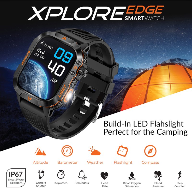 Bluetooth Smartwatch with Heart Rate Blood Pressure Oxygen Sleep Tracking 2-Inch Screen