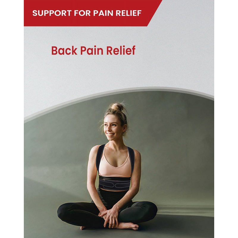 Back Posture Corrector Belt for Men & Women, Support Brace with Removable Metal Splints