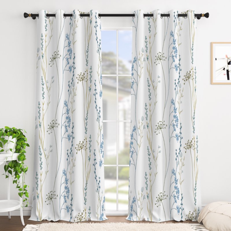 Minimalist Blackout Curtains for Living Room - Privacy & Thermal Insulation, 2 Panels