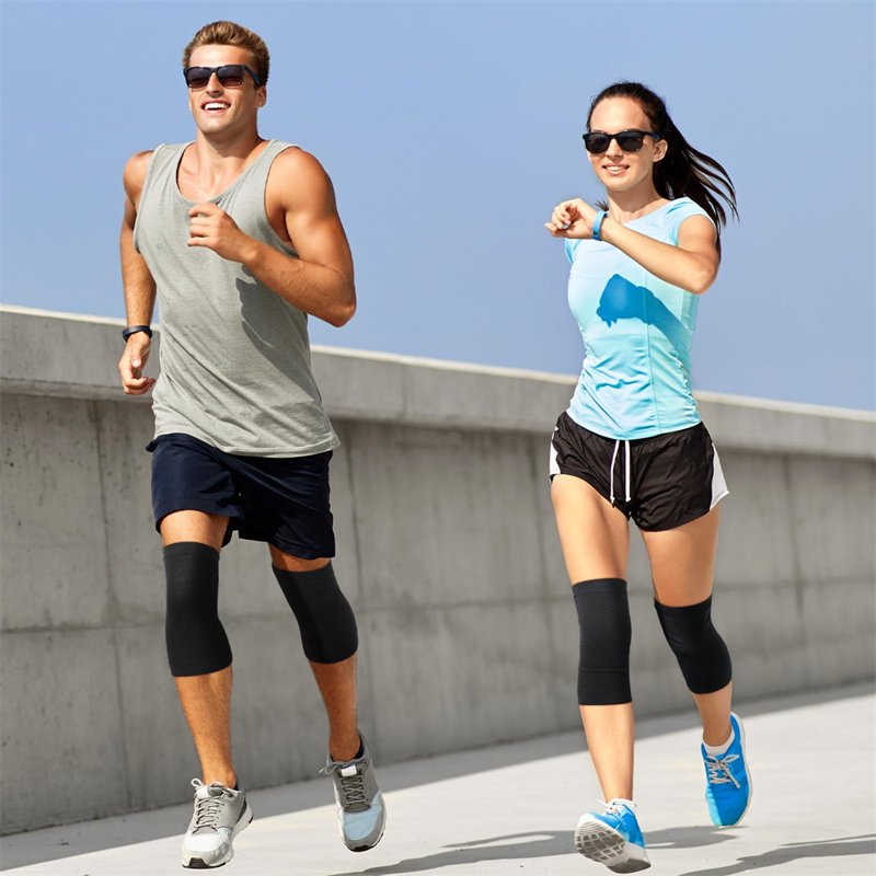Breathable Compression Knee Pads 2 Pairs Support Sleeves for Sports & Exercise