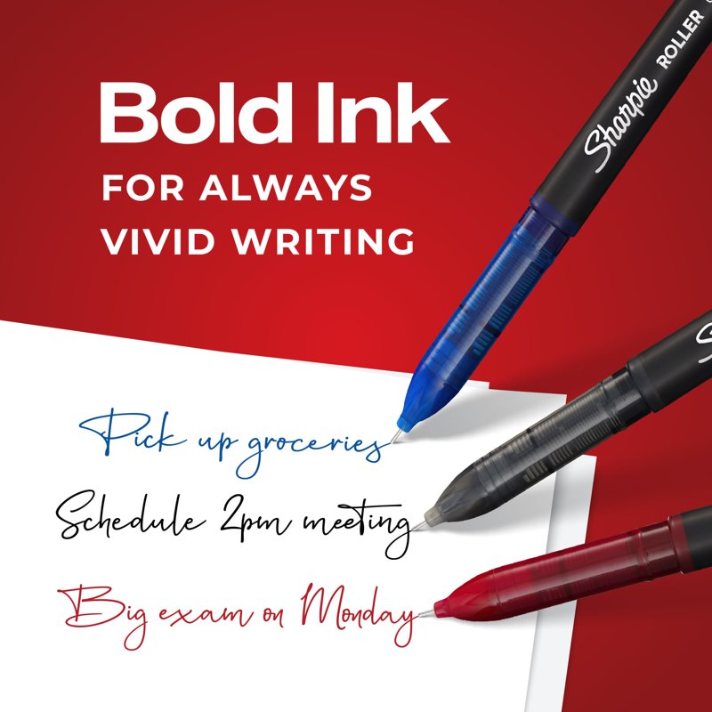 Premium Rollerball Pens 0.5mm Fine Tip 4-Pack for Precise Writing