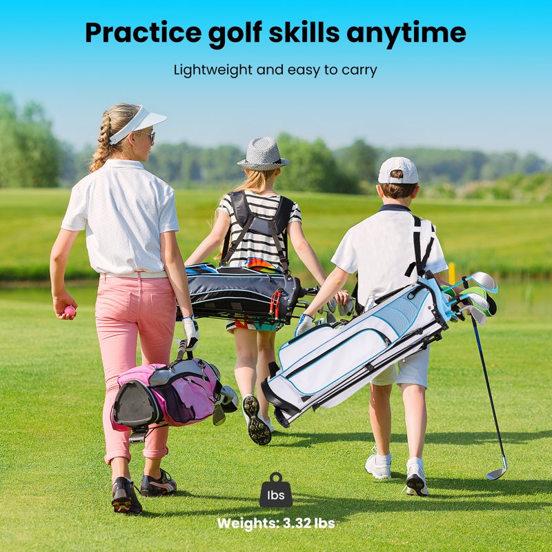 Junior Golf Club Set - 6-Piece Right-Handed with Stand Bag & Head Covers