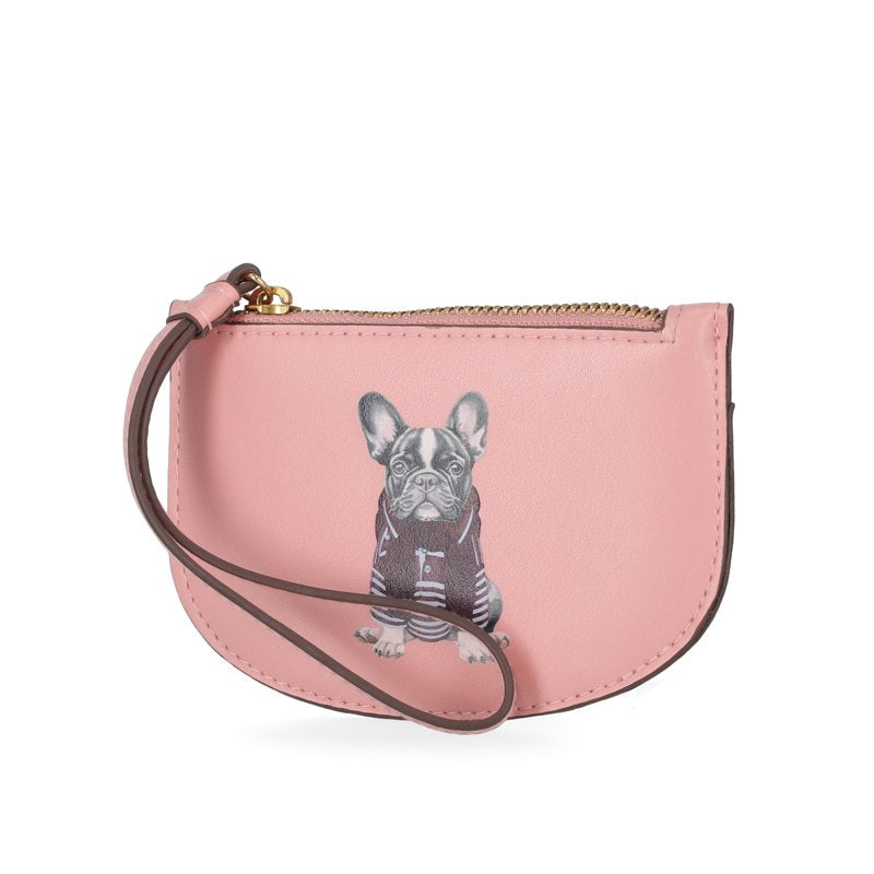 Women's Wristlet Wallet with Zipper Closure and Wrist Strap