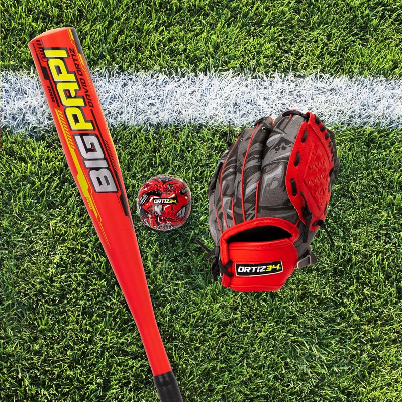 Youth T-Ball Set with Aluminum Bat, Foam Core Ball & Lightweight Glove