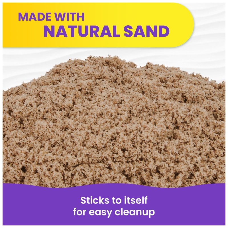 Kinetic Sand Beach Play Sand 3lbs - Moldable Sensory Toy for Kids