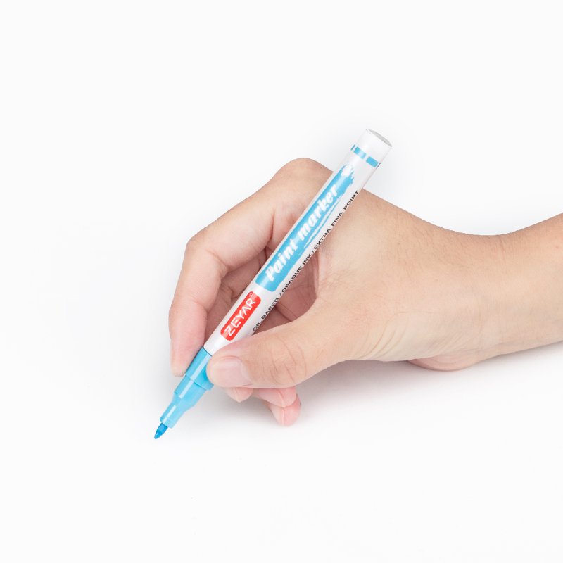 ZEYAR Extra Fine Point Paint Markers 18 Colors Waterproof Permanent Surface Markers
