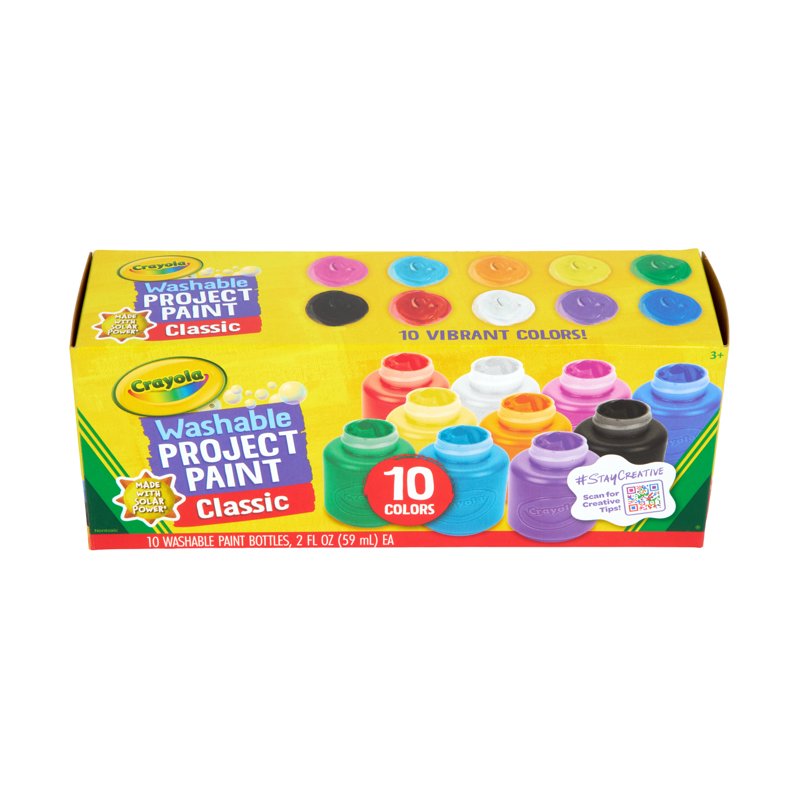 Kids Washable Paint Set 10 Colors 3 Pack - Art & Craft Supplies for Ages 3+