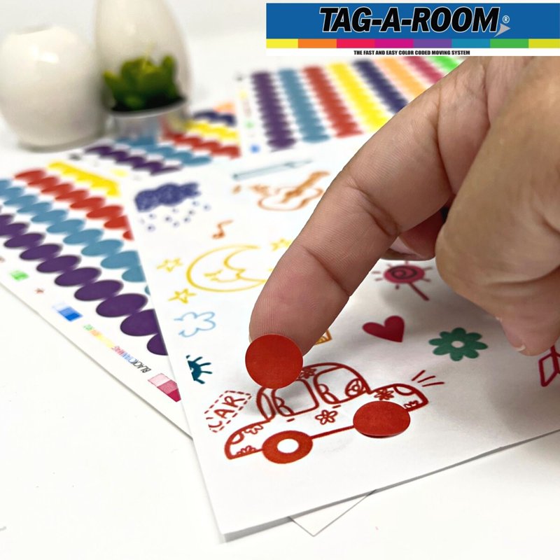1/2 Inch Color Dot Sticker Labels - 1020 Pack for Office & Organization