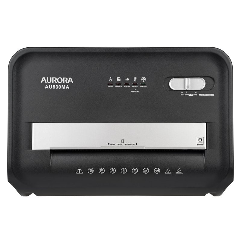8-Sheet Micro-Cut Paper and Credit Card Shredder - Security Level P-5, 20 Min Runtime