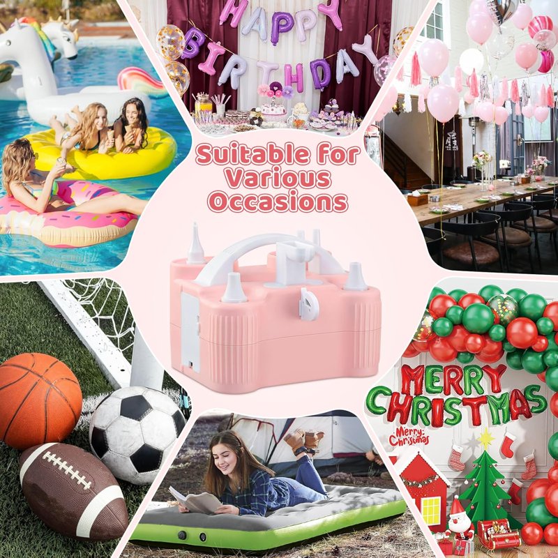 4-in-1 Electric Balloon Pump for All Balloons and Inflatables - 600W Portable Air Blower