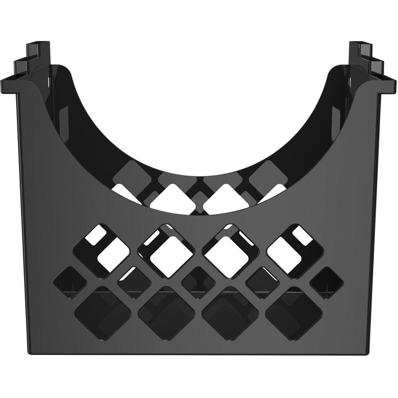 Hanging File Holder with 3 Compartments - Recycled Plastic, Black, 9.6x8.5x13.25 Inches