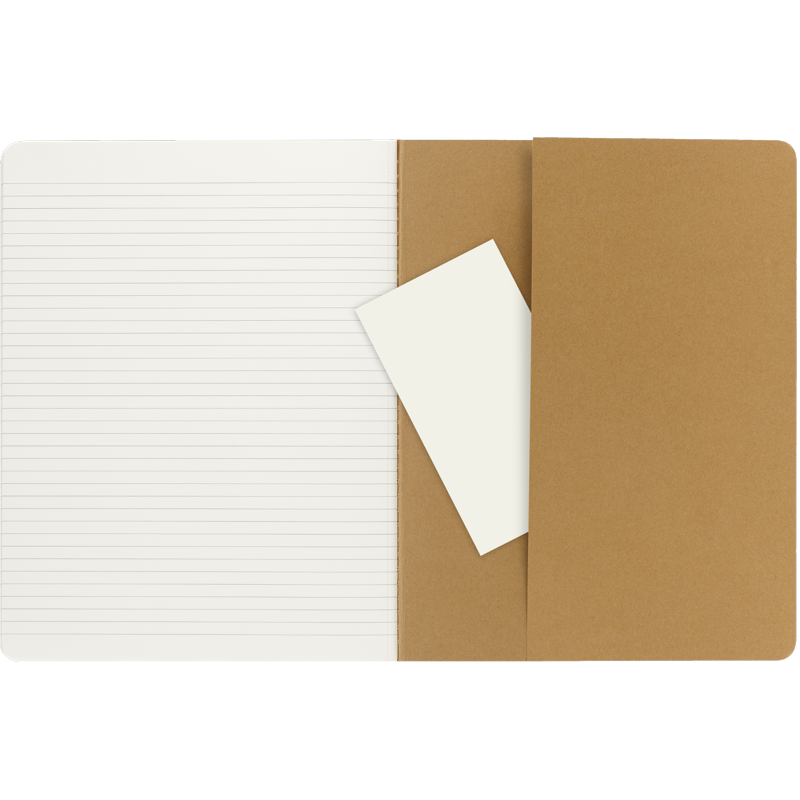 Set of 3 XL Kraft Brown Ruled Notebook Journals - Lightweight & Customizable