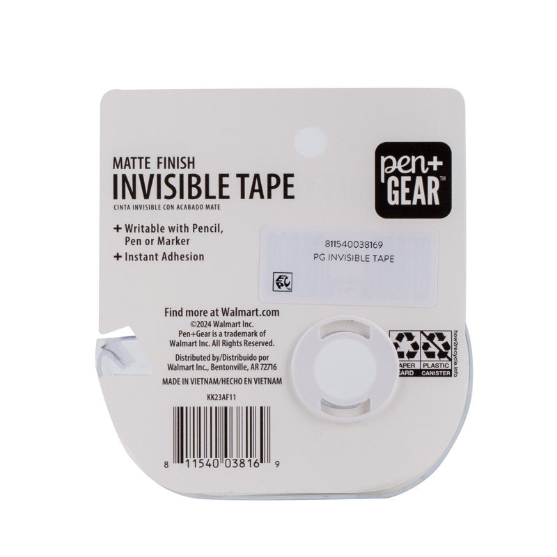(5 Pack) Invisible Tape - 0.75 x 1300 Inch Clear Office Tape for Repairs & Wrapping