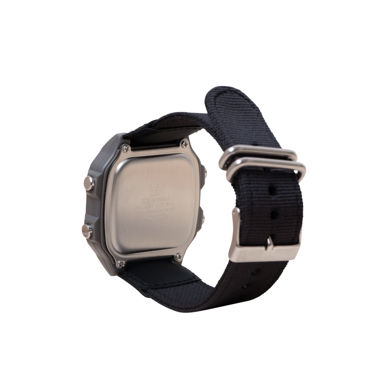 Casio Men's Digital Wristwatch with 10-Year Battery Water-Resistant Gray Cloth Band
