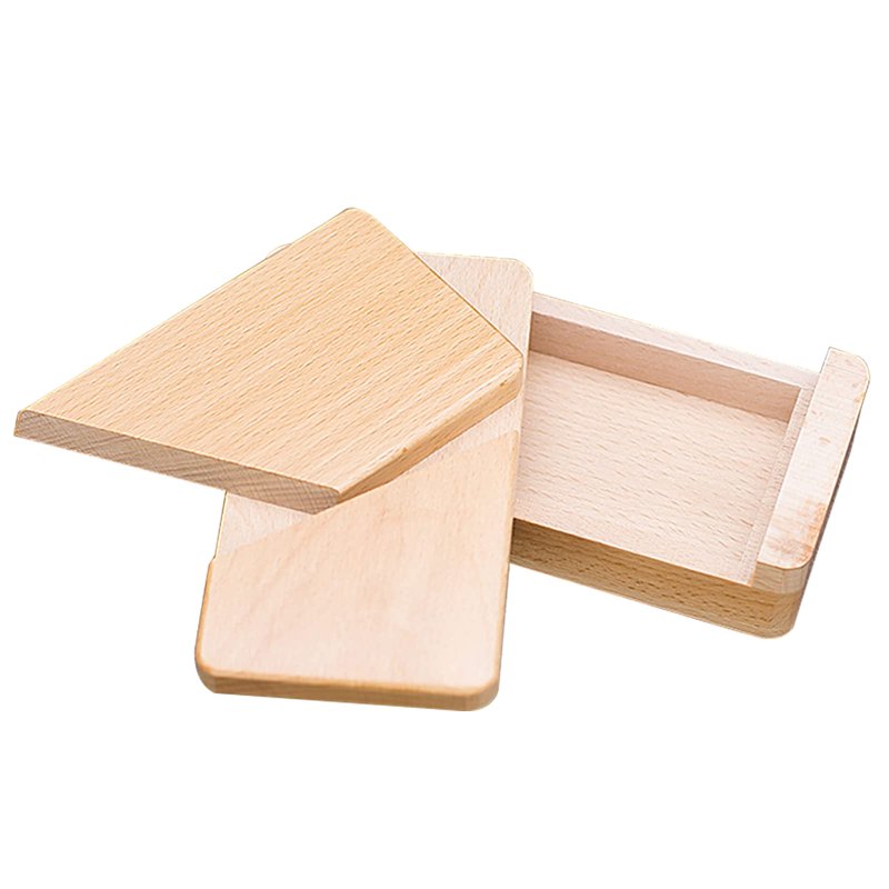 Wooden Puzzle Money Box - Secret Card Holder & Brain Teaser Gift