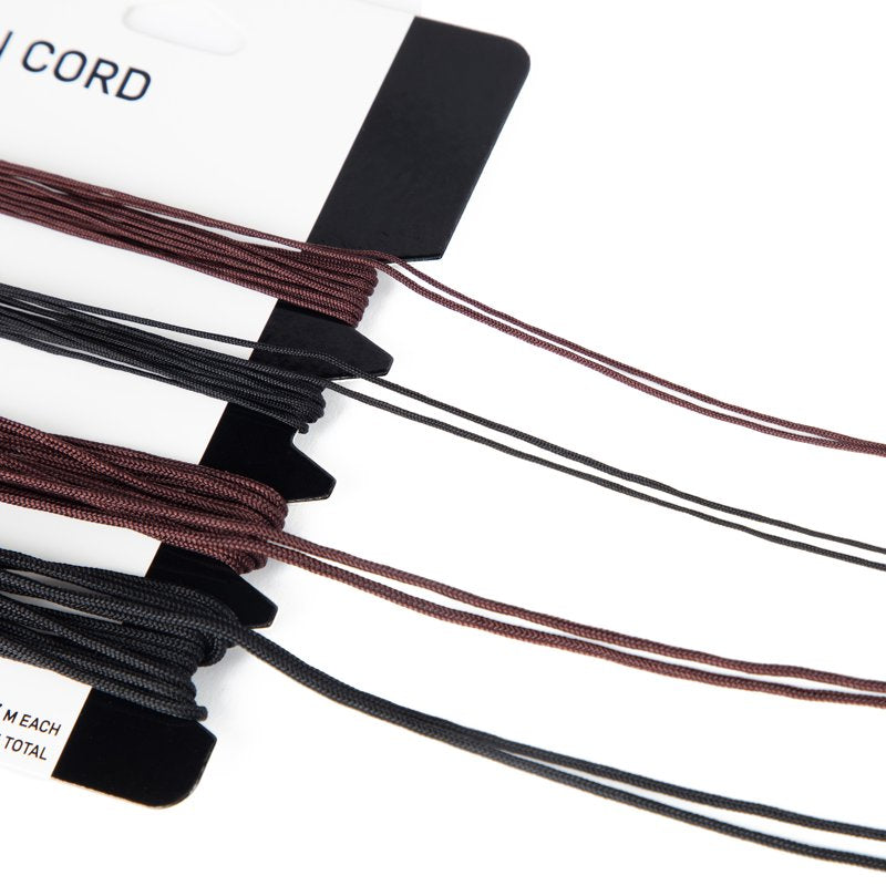 Nylon Jewelry Stringing Cord 36ft Bulk Roll for Beading & Crafting - Black & Brown