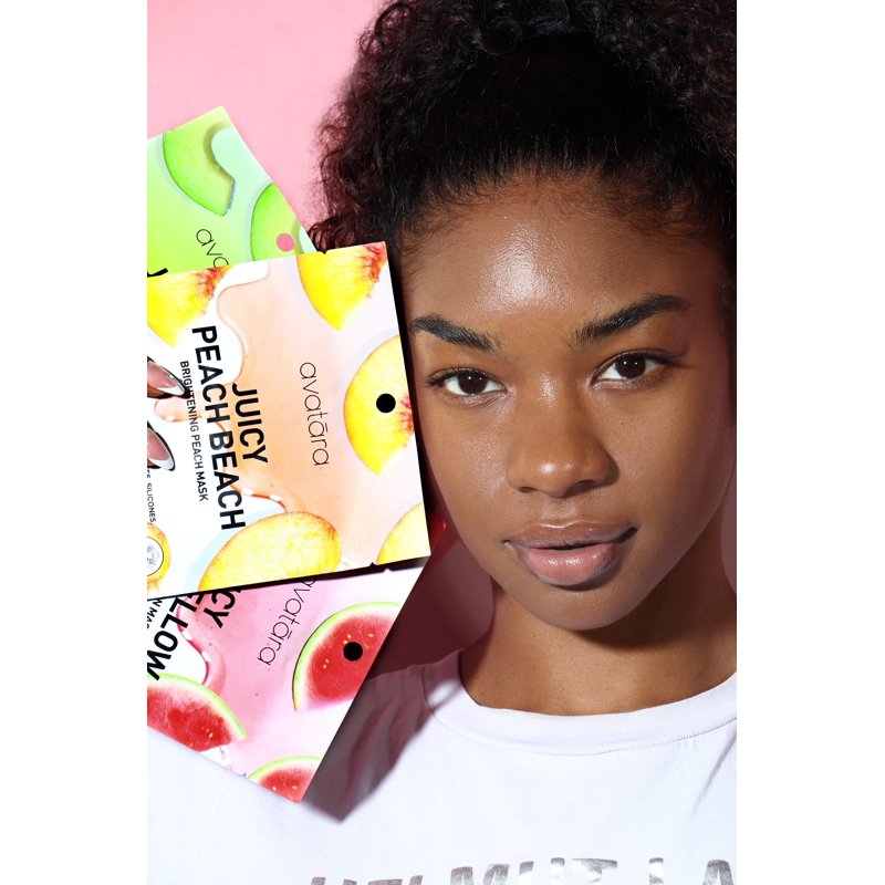 Avatara Juicy Peach Brightening Face Mask for All Skin Types - 3 Pack