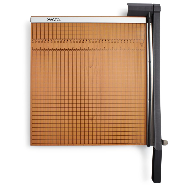 Heavy-Duty Paper Trimmer 15x15 Inch Guillotine Cutter for Office & School