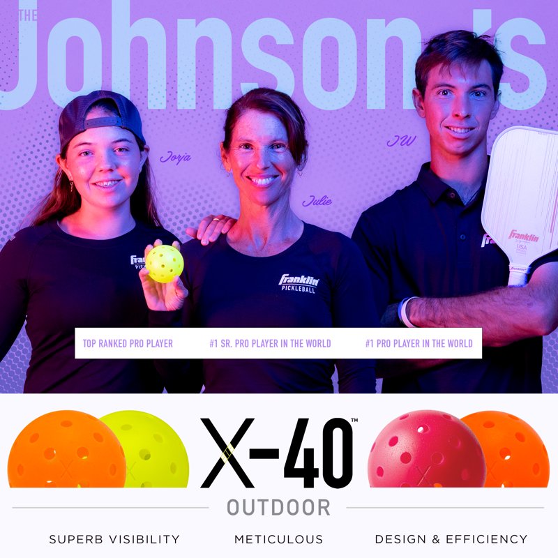 X-40 USAPA Pickleball Balls - 3 Pack (Lava) - Franklin Sports