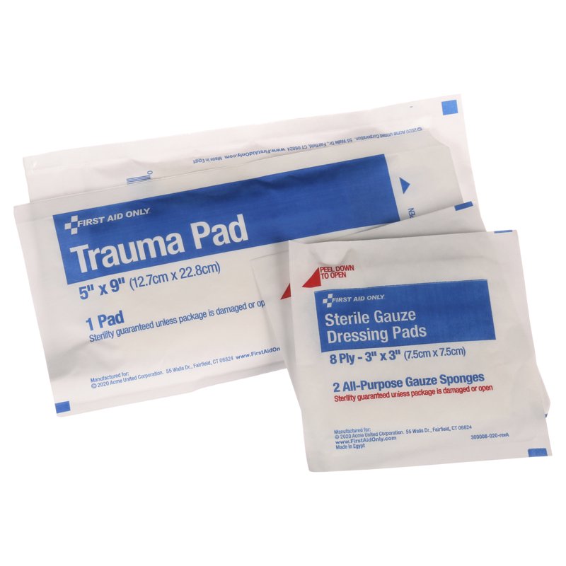 First Aid Kit Refill Pack for OSHA & ANSI Standards - 89 Pieces