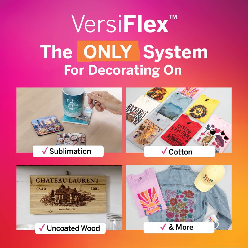 VersiFlex Sublimation Transfer Paper & Ink Kit for Porous Surfaces