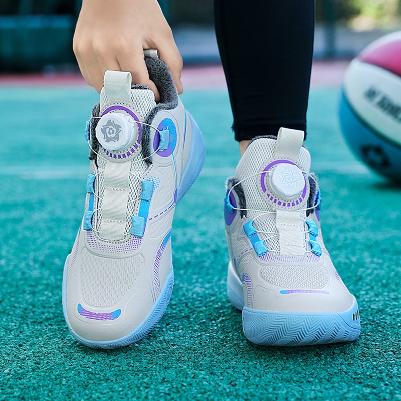Kids Lightweight Breathable Basketball Shoes for Boys and Girls - High Top Sneakers