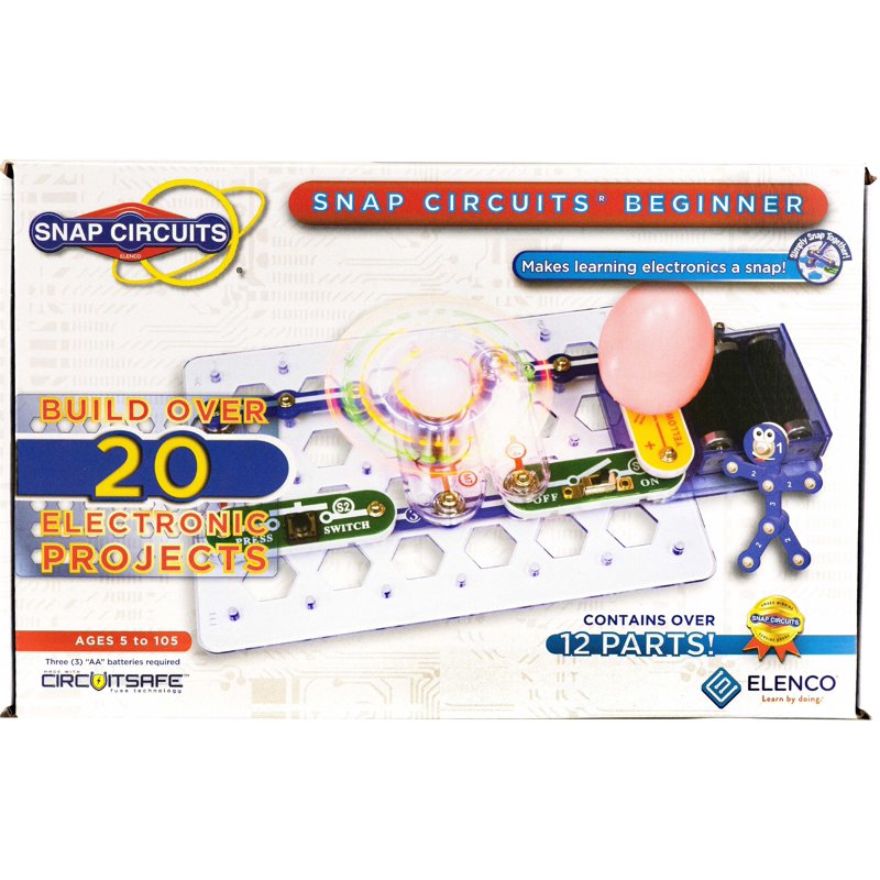 Snap Circuits Beginner Electronics Science Kit for Kids Ages 5+ - 20+ Projects