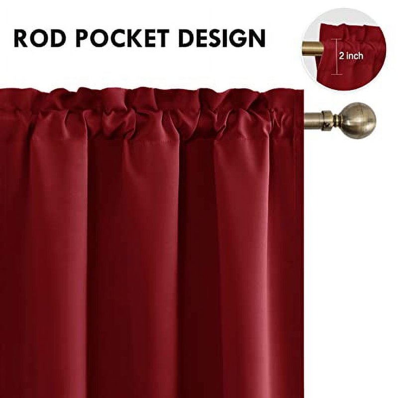 Blackout Curtains Set - Thermal Insulated Privacy Window Drapes for Bedroom & Living Room