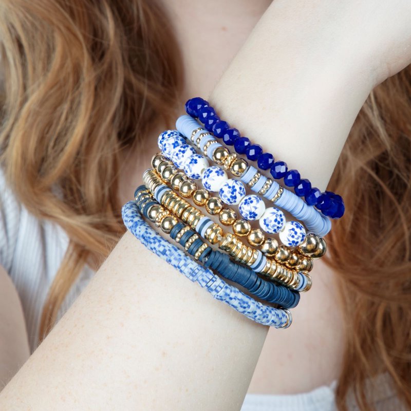 DIY Bead Bracelet Kit with 564 Beads for Custom Stack Bracelets - Unisex Adult Jewelry Making