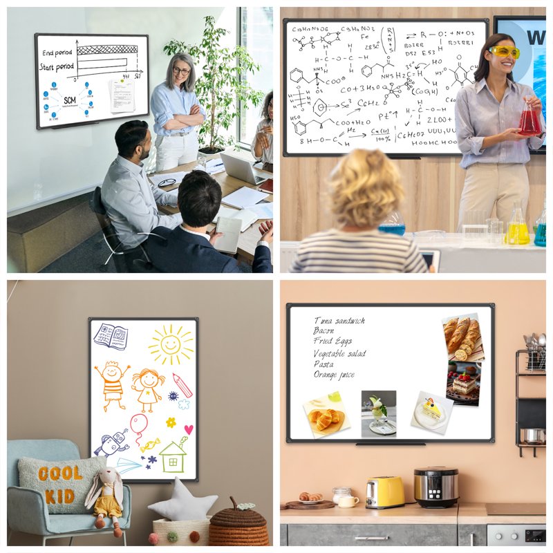 Magnetic Dry Erase Whiteboard - 35 x 23 Inches, Whiteboard with Aluminum Frame for Home Office School