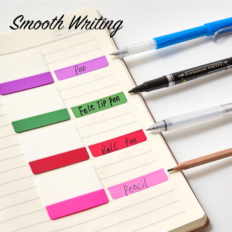 Reusable 500pcs Sticky Index Tabs 2-Inch Colorful File Markers Writable & Repositionable