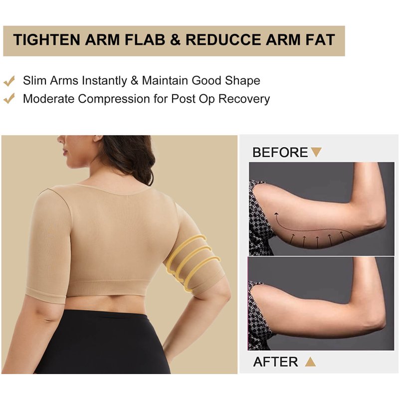Women's Plus Size Post Surgery Arm Shapewear Sleeve for Slimming & Support