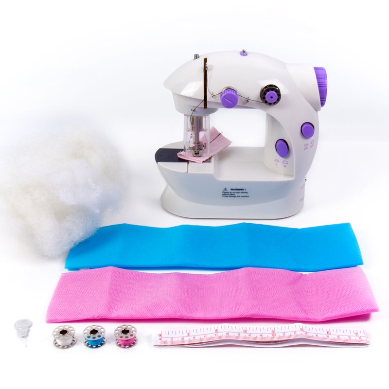 Kids Sewing Machine Kit for Beginners - Creative Craft Set with Fabric & Accessories
